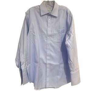 Charles Tyrhwitt French Cuff Pale Blue Dress Shirt NonIron Men Size 16/33 Large